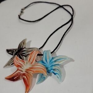 Starfish Glass Pendant Necklace